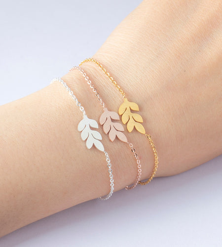 Delicate Stainless Steel Chain Gold Charm Bracelet