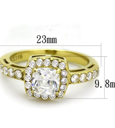 Women Stainless Steel Cubic Zirconia Rings TK1899