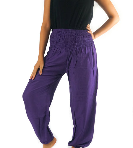 Purple Women Boho Pants Hippie Pants Yoga Pants Harem